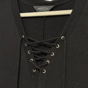 Michel Studio asymmetrical lace up tunic